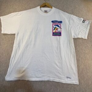 Checkered Flag Sports NASCAR Fun Walk Charity T-Shirt White XL Mens Graphic Tee